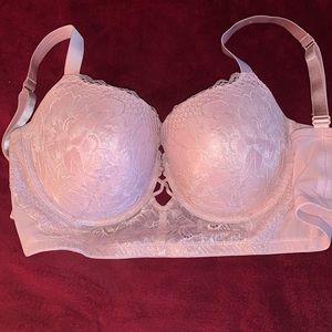 Pink lace bra
